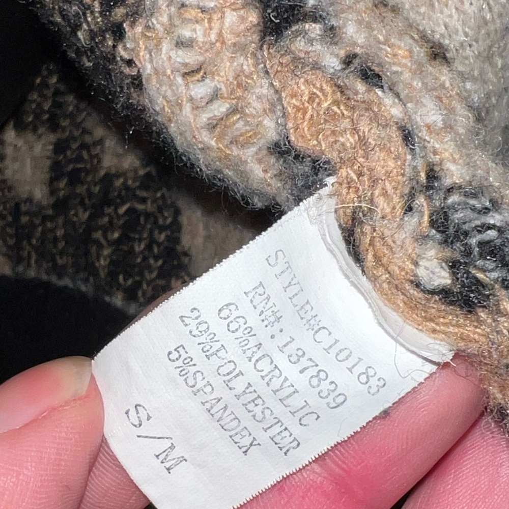Altar’d State Y2K Boho Leopard Print Open Front Cardigan Knit Sweater Size S/M - Picture 8 of 8